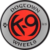DOGTOWN K9 WHEELS 3" DECAL SILVER/RED (2 pack)
