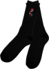 FOUNDATION HISS CREW SOCKS BLACK 1pr