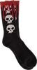 ZERO 3 SKULL BLOOD CREW SOCKS BLACK 1pr