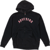 SPITFIRE OLD E EMB ZIP HOODIE SWEATSHIRT MEDIUM BLK/RED/WHT