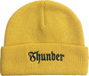 THUNDER SCRIPT CUFF BEANIE GOLD/BLK