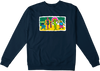 KROOKED FAMILY AFFAIR CREWNECK SWEATSHIRT MEDIUM NAVY