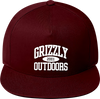 GRIZZLY HONOR ROLL HAT ADJ-BURGUNDY/WHT