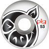 PIG HEAD NATURAL 53mm Skateboard Wheels