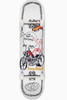 Krooked Worrest Awesome Cycle Skate Deck White Black 8.12
