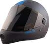 PREDATOR DH6 HELMET MATTE BLK W/BLUE STRIPES