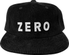 ZERO ARMY CORDUROY APPLIQUE HAT ADJ-BLACK/WHT