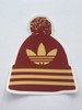 Adidas Beanie Sticker Burgundy Gold 4.5inch