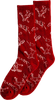 THRASHER GONZ LOGO PATTERN CREW SOCKS RED/WHT