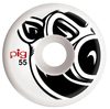 Pig C-Line Conical Wheels Set White Black 55mm