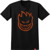 SPITFIRE BIGHEAD SS TSHIRT SMALL BLK BURNT ORANGE