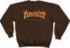 THRASHER INFERNO CREW SWT XLARGE-DARK CHOCOLATE