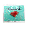 Diamond Brilliant Lapel Pin Red Gold 0.5"