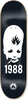 BLACK LABEL THUMBHEAD 1988 SKATEBOARD DECK-8.75 BLK/WHT
