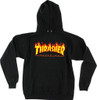 THRASHER Flame Hoody Sweatshirt LARGE  BLACK