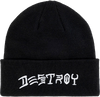 Thrasher Destroy Embroidered Beanie Black White OneSize