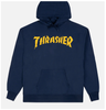 Thrasher Burn It Down Hoodie Navy Yellow