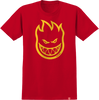 SPITFIRE BIGHEAD SS TSHIRT MEDIUM RED/GOLD