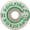 SPITFIRE BURNERS 51MM 99A WHT/GRN WHEELS SET