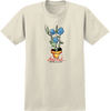 KROOKED BLUE FLOWERS SS TSHIRT SMALL NATURAL