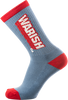 PSOCKADELIC WARISH CREW SOCKS BLU/RED