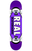 Real Script Oval Skateboard Complete White Purple 7.5