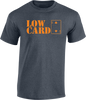 LOWCARD STACKED SS TSHIRT LARGE CHARCOAL HEATHER GREY/ORG