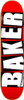BAKER BRAND LOGO SKATEBOARD DECK-7.56 RED/WHT