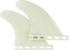Shapers SX Future Quad Rear Side Bite Fins White Set of 2