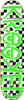 KROOKED CHECKED OUT SM SKATEBOARD DECK -7.75 GRN/BLK/WHT