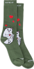 RIP N DIP NERMAL LOVE CREW SOCK OLIVE