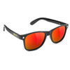 Glassy Leonard Polarized Sunglasses Black Red Mirror OneSize