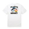 Catch Fish Playn Hooky Tech Tshirt White Black