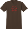 KROOKED TRINITY SMILE SS TSHIRT SMALL BROWN/RED