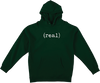 REAL LOWER HOODIE XLARGE DRK.GRN/WHITE