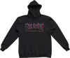 THRASHER DOUBLE FLAME NEON HOODIE LARGE  BLACK