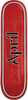 APRIL AP OG LOGO SKATEBOARD DECK 8.25 RED/BLK/WHT