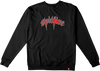 SPITFIRE VENOM CREWNECK SWEATSHIRT LARGE BLK/RD/WT/BLK