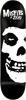 ZERO MISFITS FIEND SKULL SKATEBOARD DECK-8.5 BLK/WHT