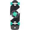 Sector 9 Fat Wave Mosaic Skateboard Complete Black White Teal 9.8x30