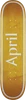 APRIL OG LOGO SKATEBOARD DECK 8.12 YELLOW