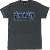 THRASHER FLAME SS TSHIRT LARGE  CHARCOAL HEATHER
