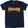 THRASHER FLAME SS TSHIRT SMALL NAVY