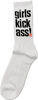 FOUNDATION GIRLS KICK ASS CREW SOCKS WHITE 1pr