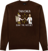 THRASHER TOY MACHINE BTH CREWNECK SWEATSHIRT LARGE-DK.CHOCOLATE