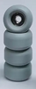 Social Fingerboard 65D Radial Wheels Grey 7mm w Bearings (4pack)