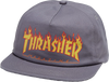THRASHER PRINTED FLAME HAT ADJ-NAVY