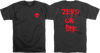 ZERO OR DIE SS TSHIRT MEDIUM BLACK/RED