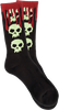 ZERO 3 SKULL BLOOD CREW SOCKS BLACK/GLOW 1pr