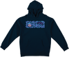 KROOKED SWEATPANTS REDUX HOODIE SWEATSHIRT LARGE NAVY
